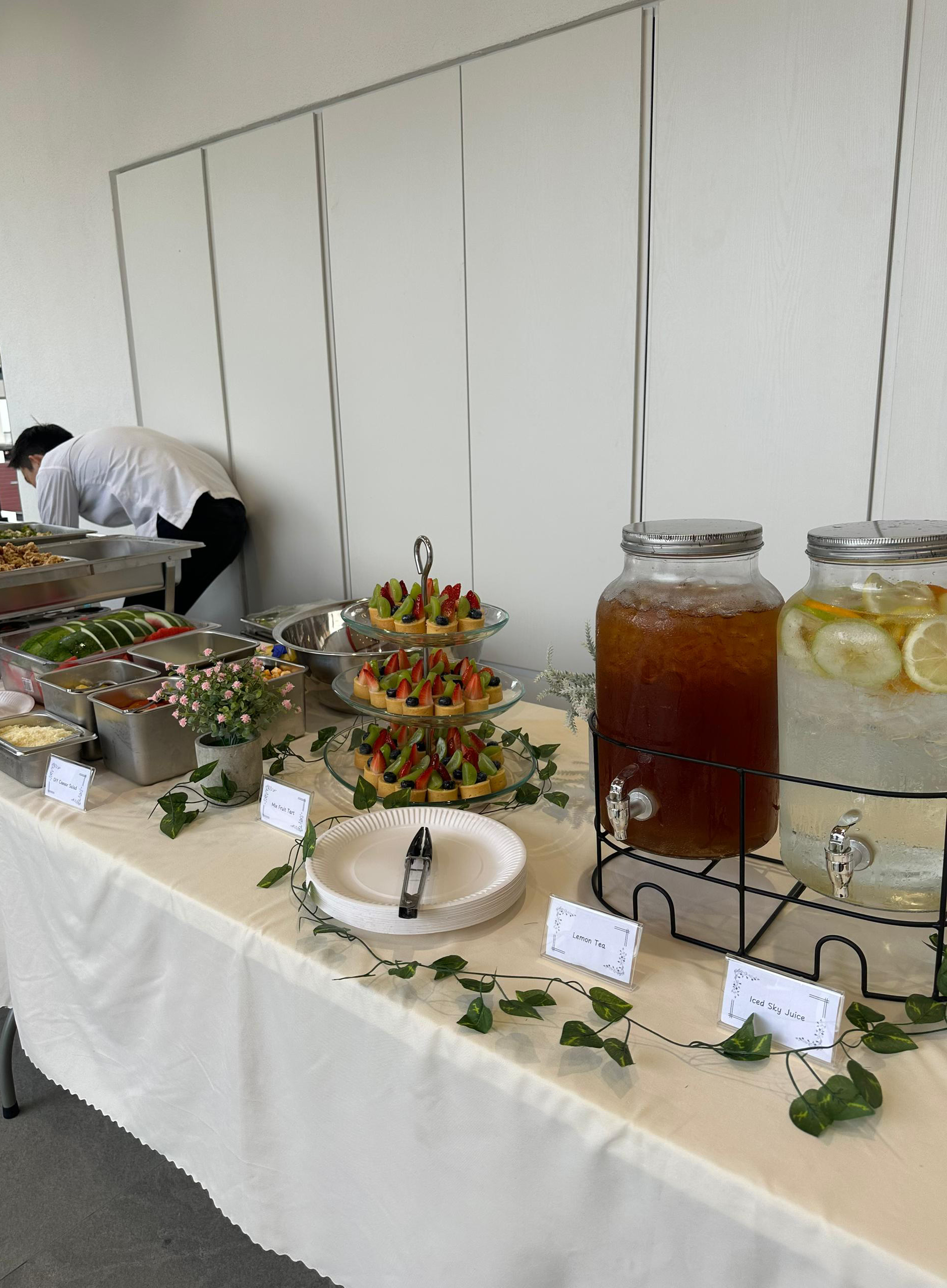 Past catering display